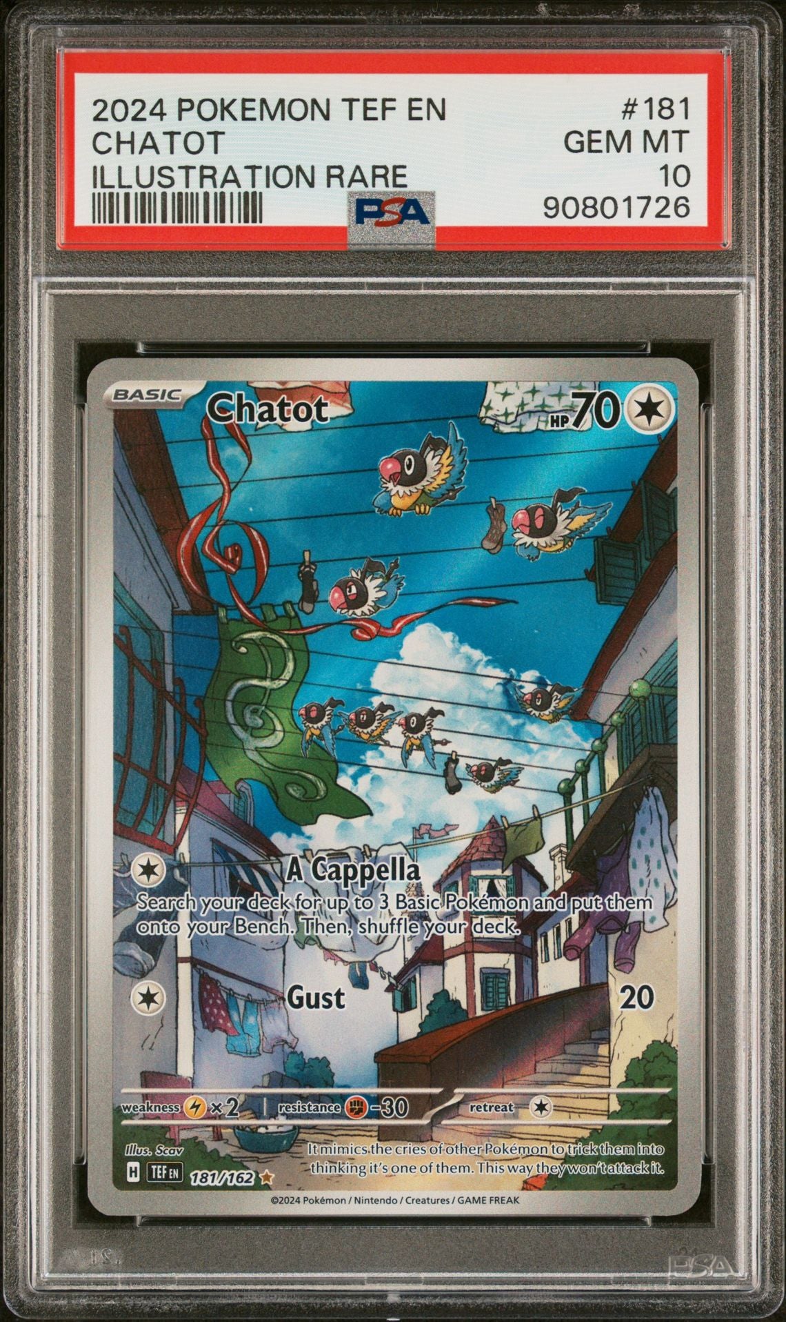 Chatot 181 Temporal Forces - Graded PSA 10