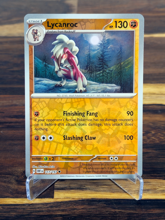 Lycanroc Reverse Holo 117 Obsidian Flames