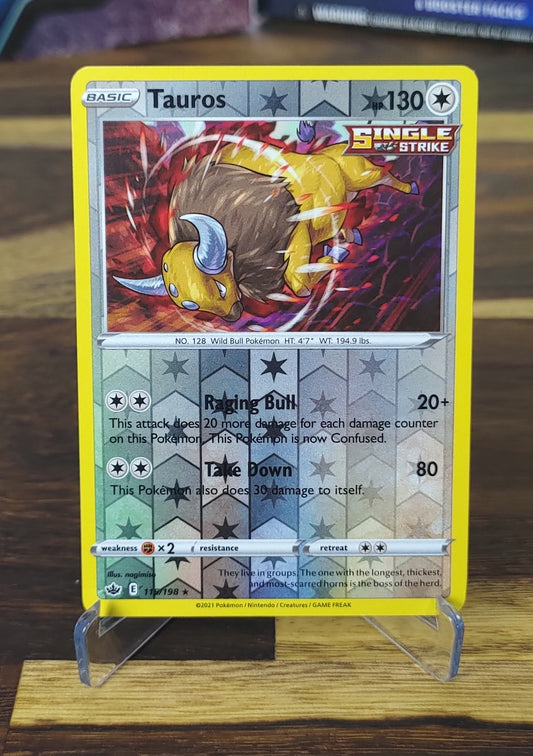 Tauros Reverse Holo 115 Chilling Reign